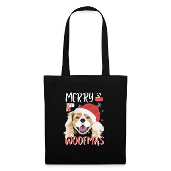 King Charles Spaniel Merry Christmas - Tote Bag - black - Front
