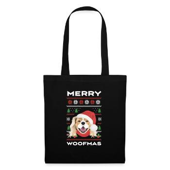 King Charles Spaniel Merry Christmas - Tote Bag - black - Front