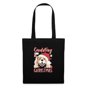 King Charles Spaniel Merry Christmas - Tote Bag - black - Front