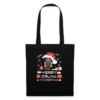 German Drahthaar Christmas Market - Tote Bag - black - Front