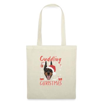 Dobermann Frohe Weihnachten - Stoffbeutel - Natur - Vorne