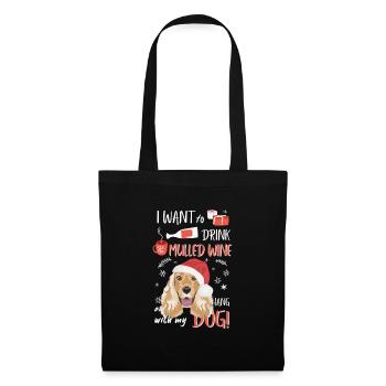 Deutsch Cocker Spaniel Mulled Wine Christmas - Tote Bag - black - Front