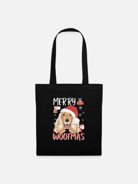 Deutsch Cocker Spaniel Merry Christmas - Tote Bag - black