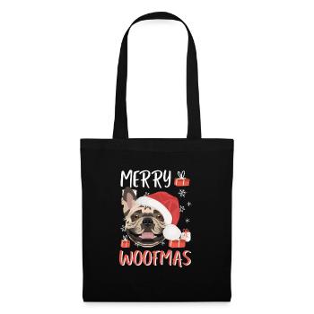 Français Bulldog Joyeux Noël - Sac en tissu - noir - Devant