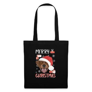 Joyeux Noël Labrador - Sac en tissu - noir - Devant