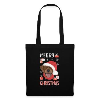 Joyeux Noël Labrador - Sac en tissu - noir - Devant