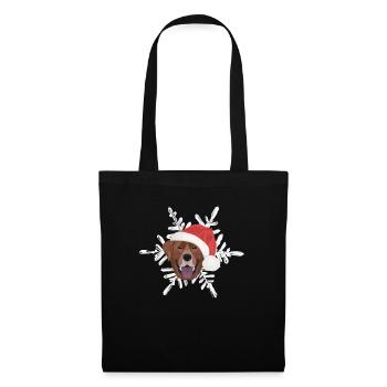 Joyeux Noël Labrador - Sac en tissu - noir - Devant