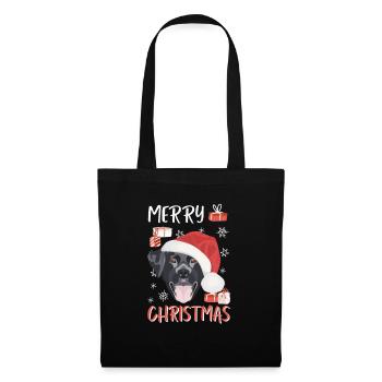 Joyeux Noël Labrador - Sac en tissu - noir - Devant