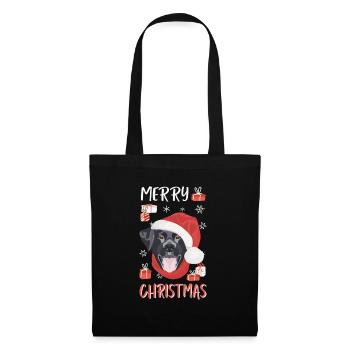 Joyeux Noël Labrador - Sac en tissu - noir - Devant