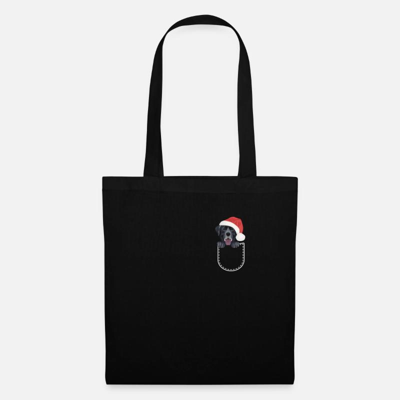 Labrador Frohe Weihnachten - Stoffbeutel - Schwarz