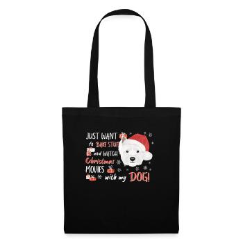 West Highland Terrier Joyeux Noël - Sac en tissu - noir - Devant