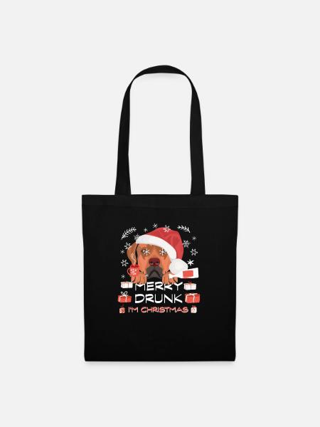 Rhodesian Ridgeback Weihnachtsmarkt - Stoffbeutel - Schwarz