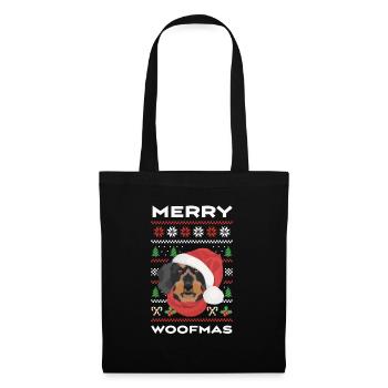 Wire-haired Dachshund Merry Christmas - Tote Bag - black - Front