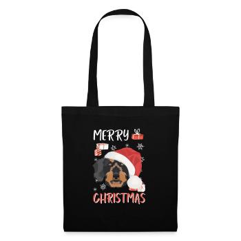 Wire-haired Dachshund Merry Christmas - Tote Bag - black - Front