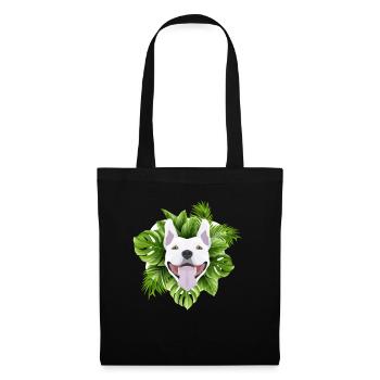 Tropical Bull Terrier - Sac en tissu - noir - Devant