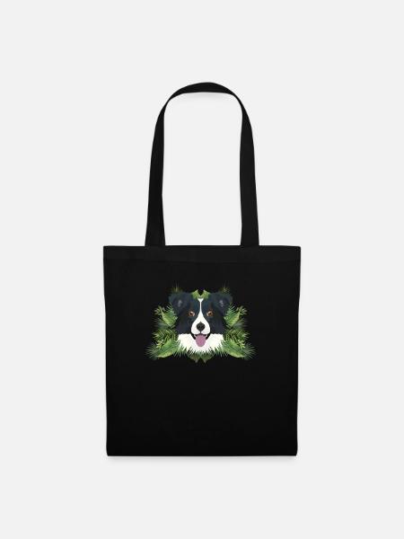 Tropical Border Collie - Stoffbeutel - Schwarz