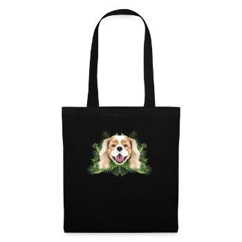 Tropical Cavalier King Charles Spaniel - Tote Bag - black - Front