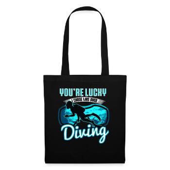 You're Lucky I Chose This Over Diving - Tote Bag - black - Front