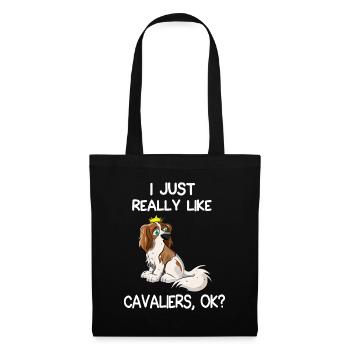 I Just Really Like Cavaliers - Tote Bag - black - Front