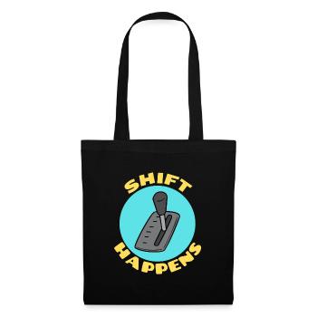 Le changement se produit | Jeu de mots de voiture - Sac en tissu - noir - Devant