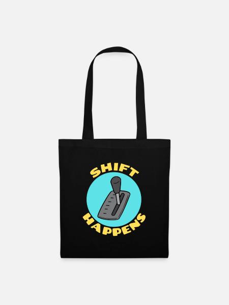 Shift Happens | Car Pun - Tote Bag - black