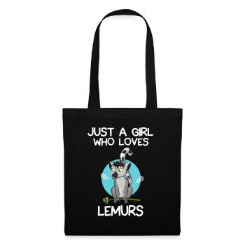 Just A Girl Who Loves Lemurs - Tote Bag - black - Front