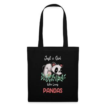 Just A Girl Who Loves Pandas - Tote Bag - black - Front