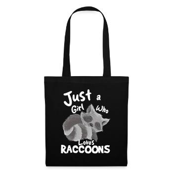 Just A Girl Who Loves Raccoons - Tote Bag - black - Front