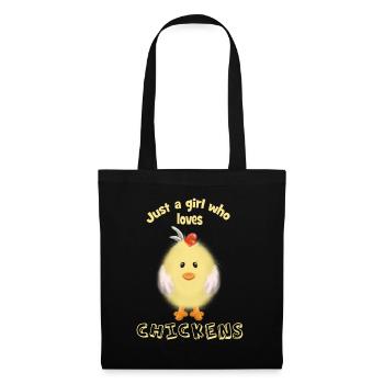 Just A Girl Who Loves Chickens - Tote Bag - black - Front