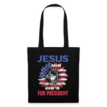 Jesus als Präsident - Stoffbeutel - Schwarz - Vorne