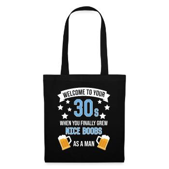 Welcome to your 30s Boobs - Stoffbeutel - Schwarz - Vorne