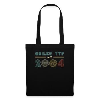 18. Geburtstag Männer TShirt 2004 Geburtstag Mann - Stoffbeutel - Schwarz - Vorne