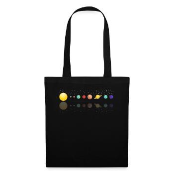 Planets design with solar system in space stars - Tote Bag - black - Front