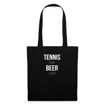Tennis et bière - Sac en tissu - noir - Devant