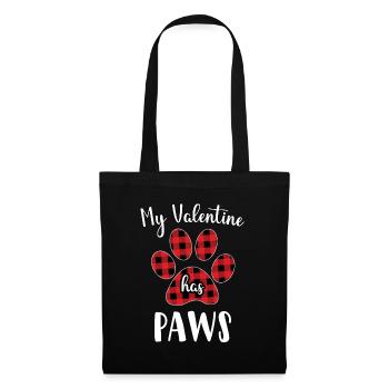 Drôles de chiens Chats Chien de Saint-Valentin - Sac en tissu - noir - Devant