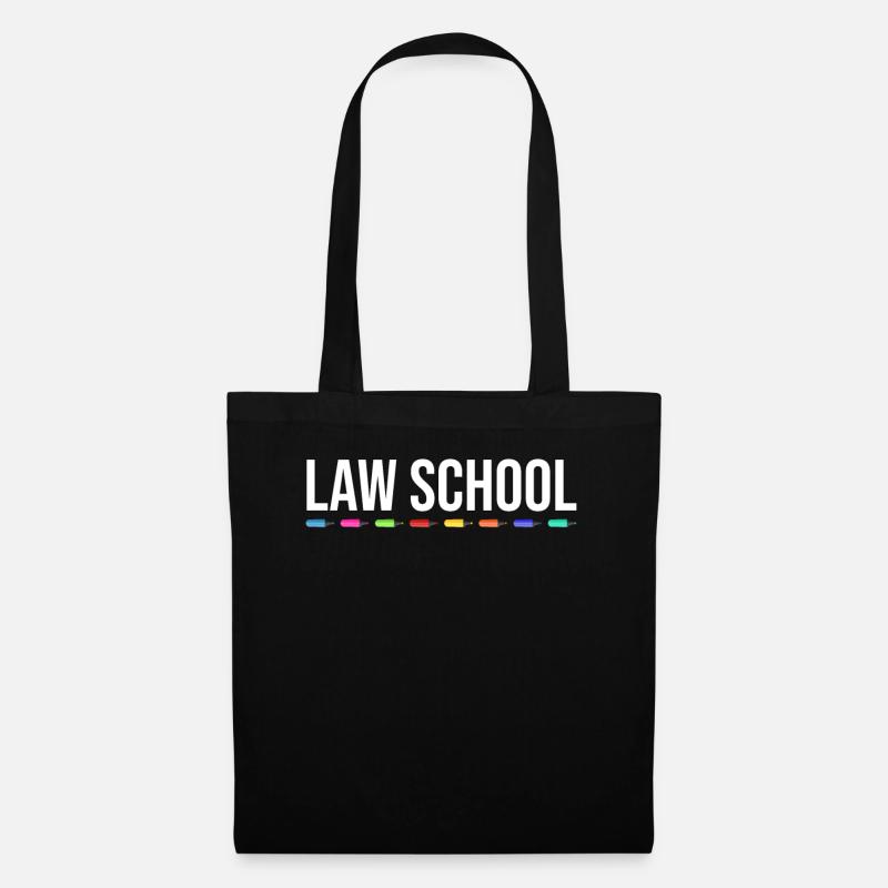 Marqueur de l'école de droit - Sac en tissu - noir