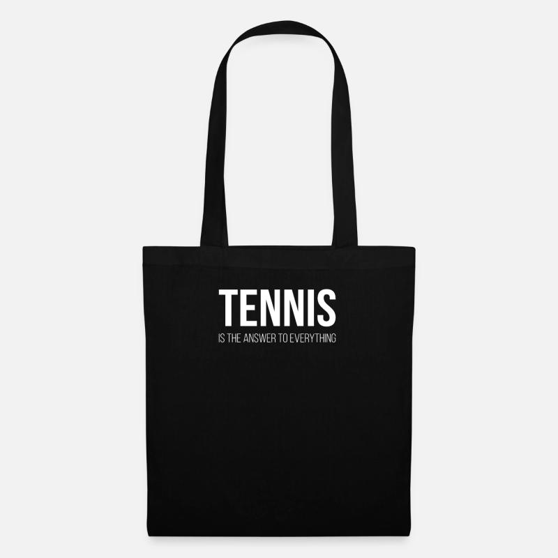 Tennis is the answer to everything - Tote Bag - black