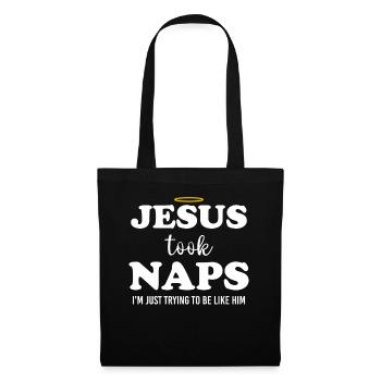 Jésus faisait des siestes, soyez comme Jésus - Sac en tissu - noir - Devant