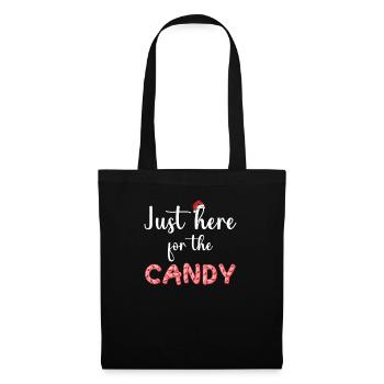 Juste ici pour les bonbons - Sac en tissu - noir - Devant