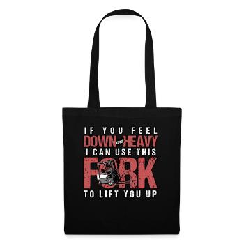 If You Feel Down And Heavy I Can Use This Fork - Tote Bag - black - Front