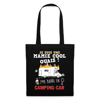 Ouais je Me Barre En Camping-Car Cadeau Mamie - Sac en tissu - noir - Devant