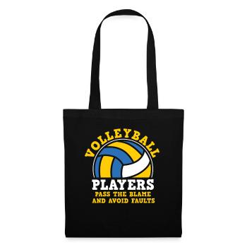 Volleyball Players Pass The Blame And Avoid Faults - Tote Bag - black - Front