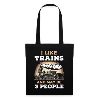 Me Gustan Los Trenes Y Pueden Ser 3 Personas Tren - Tote Bag - black - Front