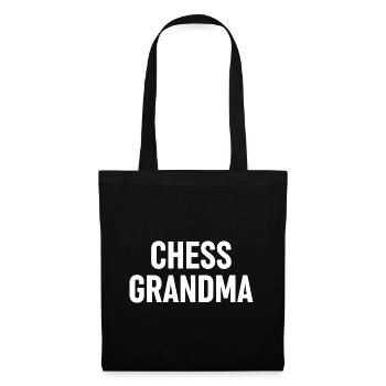 Mamie d’échecs - Sac en tissu - noir - Devant