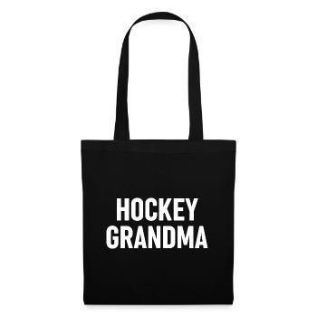 Hockey-Oma - Stoffbeutel - Schwarz - Vorne