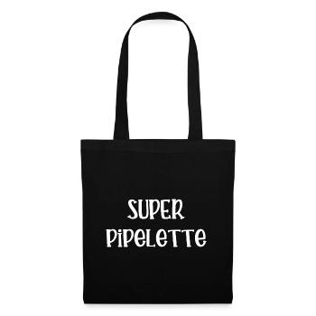 super pipelette - Sac en tissu - noir - Devant