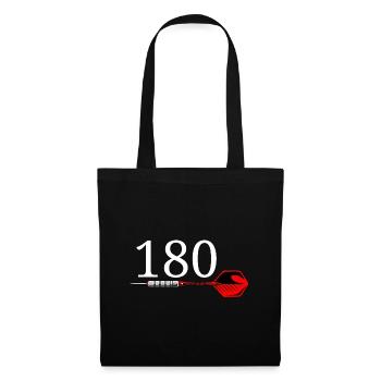 Perfect Score Darts Tee - "180" Maximum Throw - Tote Bag - black - Front
