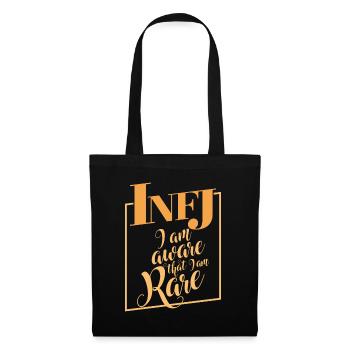 INFJ conscient que je suis rare design drôle cadeau - Sac en tissu - noir - Devant