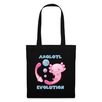 Axolotl Evolution Mexican Walking Fish Produkt - Stoffbeutel - Schwarz - Vorne