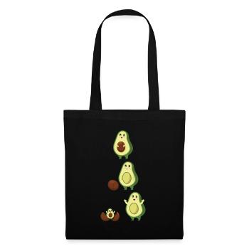 Mamacado Schwangere Mutter Geschenk Süße Avocado Baby - Stoffbeutel - Schwarz - Vorne